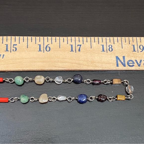 Handmade Pink Butterfly Pendant Genuine Stones Beaded Long Necklace - Picture 7 of 11